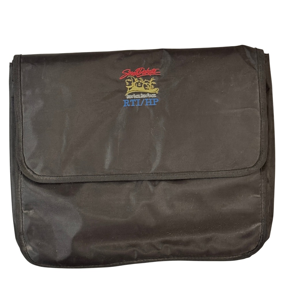 South Dakota Great Faces Great Places Black Nylon Laptop Document Bag RTI HP